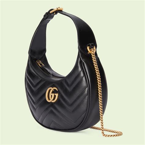 borsa gucci mezzaluna pelle|GUCCI: Gucci borsa a mezzaluna in pelle ner .